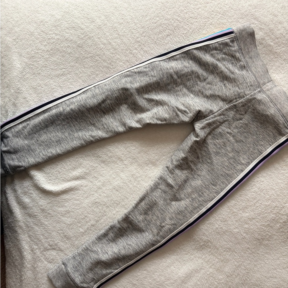 Abercrombie Kids Gray Sweatpants with Colorful Side Stripes - Picture 3 of 5